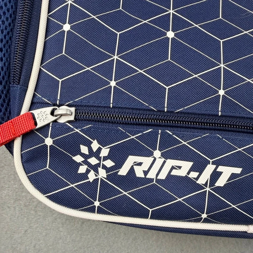 RIP-IT Classic Backpack 2 Softball Girls OS Navy Blue‎ Red Geometric Diamond